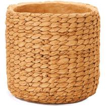 Cachepot em cimento trançado bege 20x20 cm