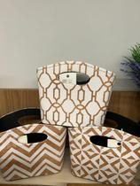 Cachepot Em MDF PU Geométrico 17x16cm.