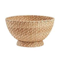 Cachepot em Rattan Decorativo com Pé Mart 16x26cm
