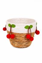 Cachepot Fibra Natural Cereja 14x12cm - Tuut Cachepot Fibra Natural Cereja 14x12cm - Tuut