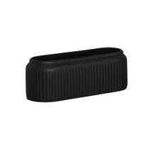 Cachepot Floreira Decorativo em Cerâmica Home Modelo Waves G Preto Fosco