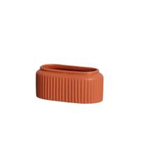Cachepot Floreira Decorativo em Cerâmica Home Modelo Waves P Terracota