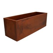 Cachepot Floreira Flat Para Plantas 57 Aço Corten - Japi