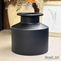 Cachepot Garrafa Baixa com Borda Black Cachepot Garrafa Baixa com Borda Black