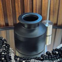 Cachepot Garrafa Baixa com Borda Black