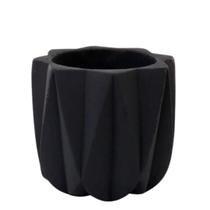 Cachepot Geométrico em Cimento Grafite 15x14cm