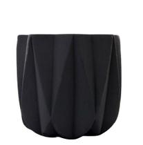 Cachepot geometrico em cimento grafite p