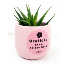 Cachepot Gratidao Atrai Coisas Boas