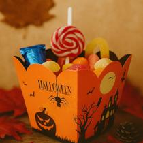 Cachepot Halloween Lembrancinha 7,5cm Pacote com 8 Unidades Cachepot Halloween Lembrancinha 7,5cm Pacote com 8 Unidades