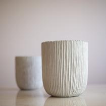 Cachepot Listrado Cimento (G) Cachepot Listrado Cimento (G)