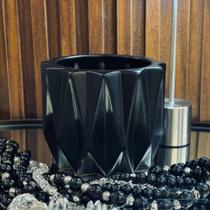 Cachepot Losango Black G Cerâmica Geométrica Fosca Cachepot Losango Black G Cerâmica Geométrica Fosca