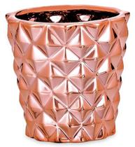 Cachepot Losango Rosê Gold em Cerâmica - Mart
