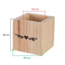 Cachepot Madeira Pinus Frase Organização Decoração Cachepot Madeira Pinus Frase Organização Decoração