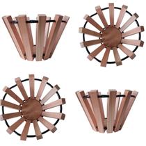 Cachepot Madeira Redondo Rustico Para Plantas e Orquideas Cachepot Madeira Redondo Rustico Para Plantas e Orquideas