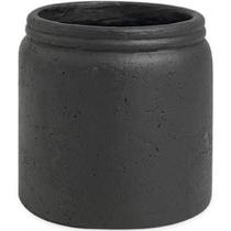 Cachepot Mart 13470 em Cimento Preto 14cm