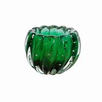 Cachepot Mini Murano Liceu Verde Folha PP Cristais Labone