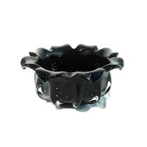 Cachepot Murano Preto São Marcos 15x34x34cm