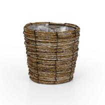 Cachepot Ninho Redondo Alto Fibras Naturais 01 Unidade Floral Atlanta Rizzo