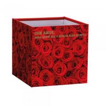 Cachepot Paper Decorado Pote 15 Scarlet Quadrado Pacote com 10 Cachepot Paper Decorado Pote 15 Scarlet Quadrado Pacote com 10