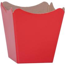 Cachepot Paper Liso Pote 11 Vermelho 11X11X9CM - Pacote com 10 Unidades