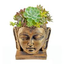 Cachepot para plantas Buda cabeça vaso decorativo resina Grande