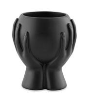 Cachepot Preto em Poliresina 12776 Mart