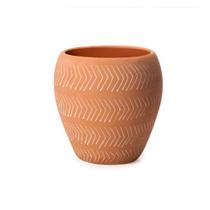 Cachepot Rafaela em Cimento Terracota P Cachepot Rafaela em Cimento Terracota P