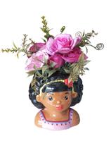 Cachepot Vaso Africana de Porcelana