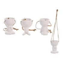 Cachepot Vaso Bob de Pendurar Corda Planta Suculenta 1 Uni Mãos Para Cima