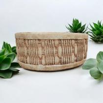 Cachepot Vaso de planta Decorativo Redondo Grande 25x25x10 cm Decoração Jardim