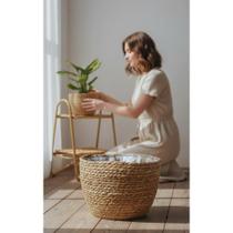Cachepot Vaso Fibra Natural Palha Decorativo Boho Chic 24x19 Cachepot Vaso Fibra Natural Palha Decorativo Boho Chic 24x19