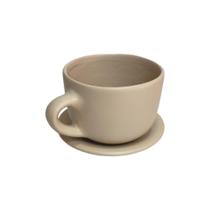 Cachepot Vaso Xicara com Pires -cor Ninho de Ceramica - Hp Decor