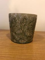 Cachepot verde costela
