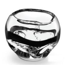 Cachepot Vortice em Cristal Murano - São Marcos Cor: Âmbar