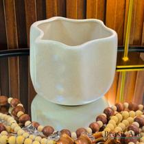 Cachepot Winding Off-White/Cimento - Cerâmica Escultural Orgânica