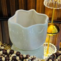 Cachepot Winding Off-White/Granito - Decoração Minimalista