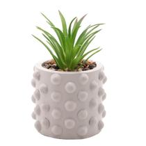 Cachepot Wolff Bubbles de Cimento Cinza Claro 7,5cm x 10,5cm