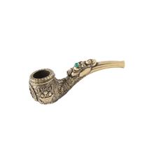 Cachimbo de fumar Maitreya Buddha em latão com símbolo de longevidade 10,3 cm