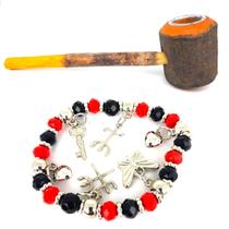 Cachimbo de Jurema Grande Xamanico Pulseira Maria Padilha Proteção Espiritual Patuá Kit