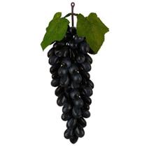 Cacho De Uva Preta Fruta Artificial De Silicone 43cm