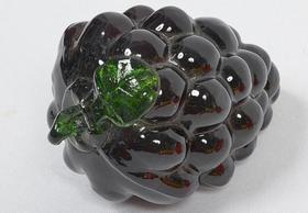 Cacho de uvas roxas decoração de vidro arte uvas frutíferas