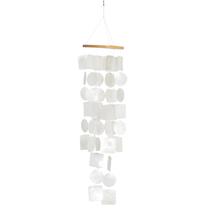 Cachoeira Windchime Deco 79 Capiz Shell branca 20cm Cachoeira Windchime Deco 79 Capiz Shell branca 20cm