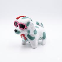 Cachorrinho Colorido Pelúcia Dalmata Anda e Late a Pilha com Óculos XF-0116 Brinquedo Fofo Modelo:Verde Cachorrinho Colorido Pelúcia Dalmata Anda e Late a Pilha com Óculos XF-0116 Brinquedo Fofo Modelo:Verde