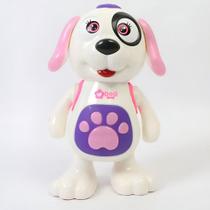 Cachorrinho Dançante com Luzes Coloridas -Rosa e Azul