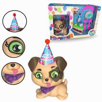 Cachorrinho de Aniversário Com Acessórios de Festa Fofo e Completo Presente Criança
