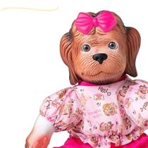 Cachorrinho de brinquedo boneco de cachorro dog brinquedinho cachorro com roupinha hip hop e fones cadelinha brinquedo boneca cachorrinha - Milk Brinquedos