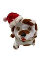 Cachorrinho De Pelúcia Com Gorro De Natal Cachorrinho De Pelúcia Com Gorro De Natal