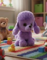 Cachorrinho De Pelúcia Fofinho Presente Infantil Encantador Lilás Cachorrinho De Pelúcia Fofinho Presente Infantil Encantador Lilás