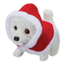 Cachorrinho Natalino Decoração Enfeite Com Som e Movimento