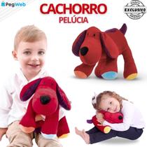 Cachorrinho Pelúcia Infantil Macio Antialérgico Fofinho Greg Vermelho Brinquedo Criança Presente Cachorrinho Pelúcia Infantil Macio Antialérgico Fofinho Greg Vermelho Brinquedo Criança Presente